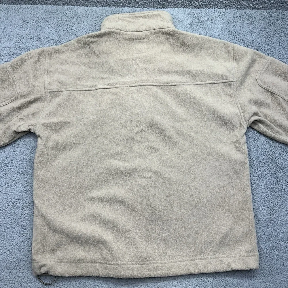 Chaps Mens Large 100% Polyester 83410E Tan Brown WPL-125 Full Zip Fleece Jacket